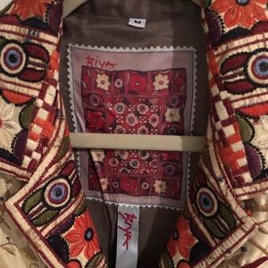 Johnny Was embroidered coat by Biya size M